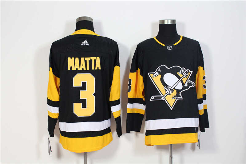 Penguins 3 Olli Maatta Black  Jersey