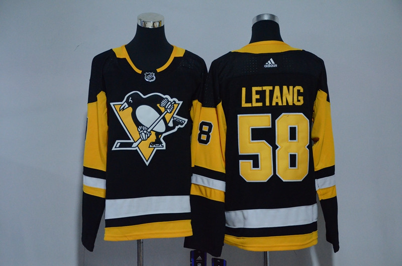 Penguins 58 Kris Letang Black Youth  Jersey