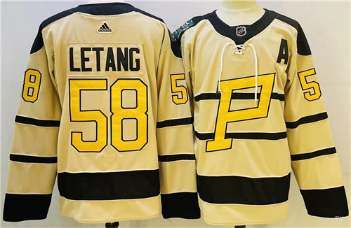 Penguins 58 Kris Letang Cream 2023 Winter Classic Adidas Jersey