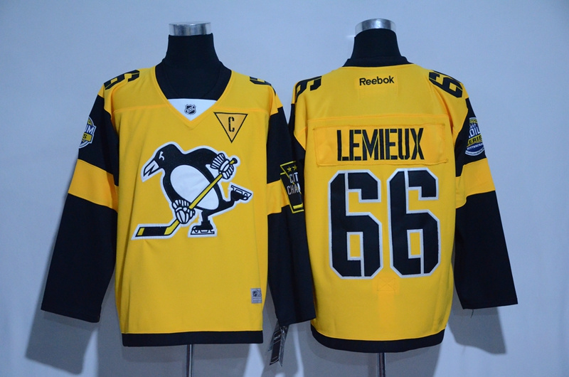 Penguins 66 Mario Lemieux Gold 2017 Stadium Series Stitched NHL Jersey