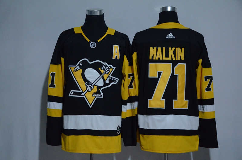 Penguins 71 Evgeni Malkin Black  Jersey