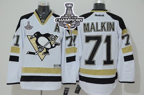 Penguins 71 Evgeni Malkin White 2014 Stadium Series 2016 Stanley Cup Champions Stitched NHL Jersey