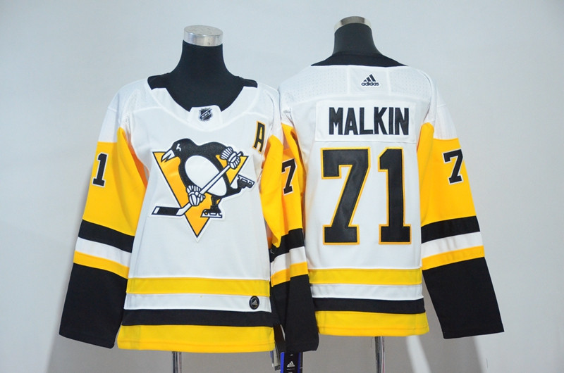 Penguins 71 Evgeni Malkin White Youth  Jersey
