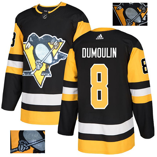 Penguins 8 Brian Dumoulin Black Glittery Edition  Jersey