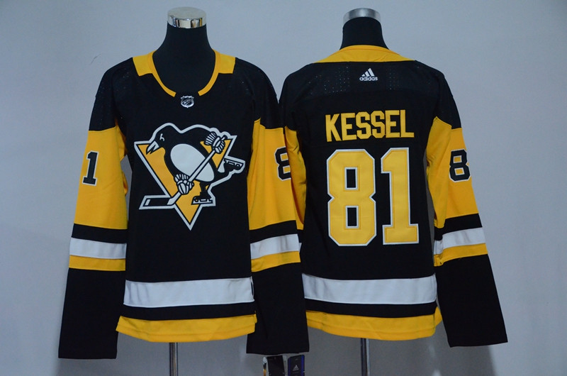 Penguins 81 Phil Kessel Black Women  Jersey