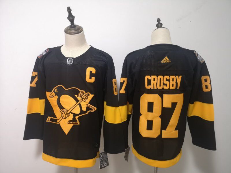 Penguins 87 Sidney Crosby Black 2019 NHL Stadium Series  Jersey