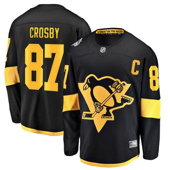 Penguins 87 Sidney Crosby Black 2019 Stadium Series  Jersey