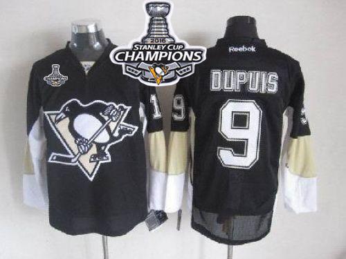 Penguins 9 Pascal Dupuis Black 2016 Stanley Cup Champions Stitched NHL Jersey