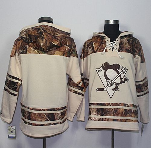 Penguins Blank Cream Camo Stitched NHL Jersey