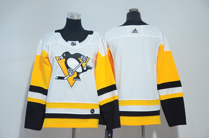 Penguins Blank White Women  Jersey