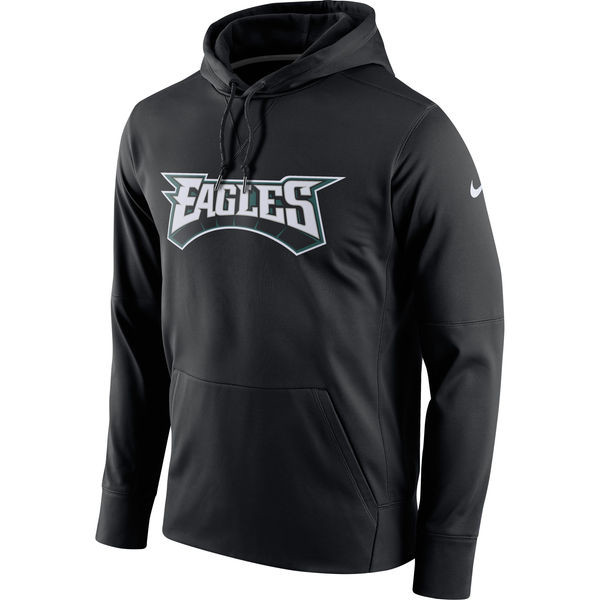 Philadelphia Eagles  Circuit Wordmark Essential Performance Pullover Hoodie Black