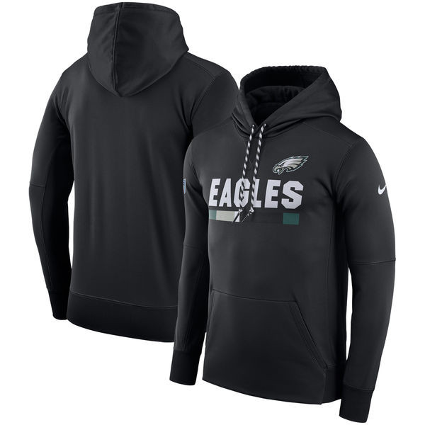 Philadelphia Eagles  Team Name Performance Pullover Hoodie Black