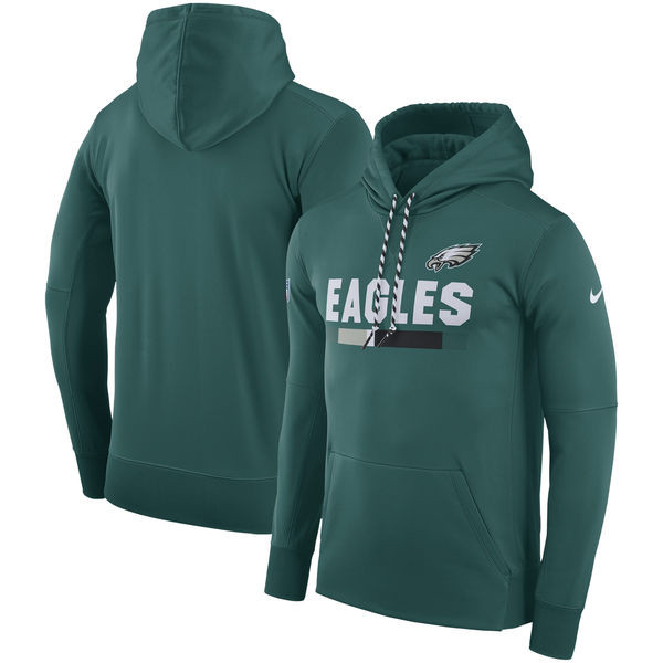 Philadelphia Eagles  Team Name Performance Pullover Hoodie Midnight Green