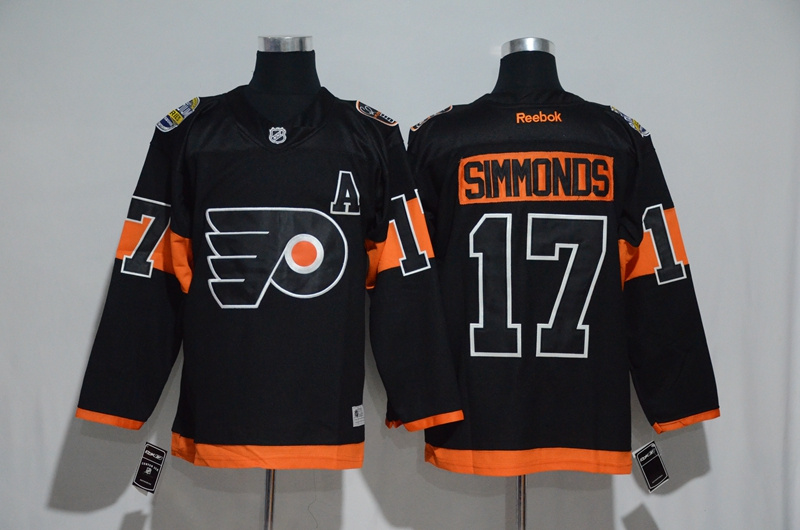 Philadelphia Flyers 17 Wayne Simmonds Authentic Black 2017 Stadium Series NHL Jersey