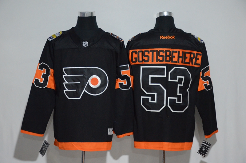 Philadelphia Flyers 53 Shayne Gostisbehere Authentic Black 2017 Stadium Series NHL Jersey