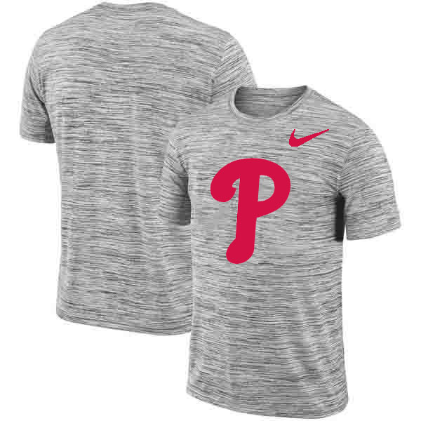 Philadelphia Phillies  Heathered Black Sideline Legend Velocity Travel Performance T Shirt