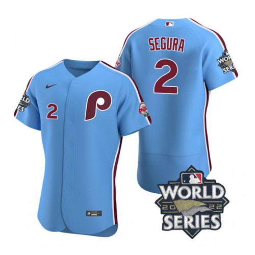 Phillies 2 Jean Segura Blue Nike 2022 World Series Flexbase Jersey