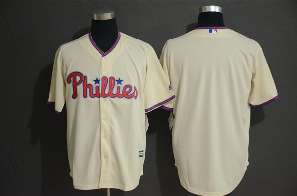 Phillies Blank Cream Cool Base Jersey