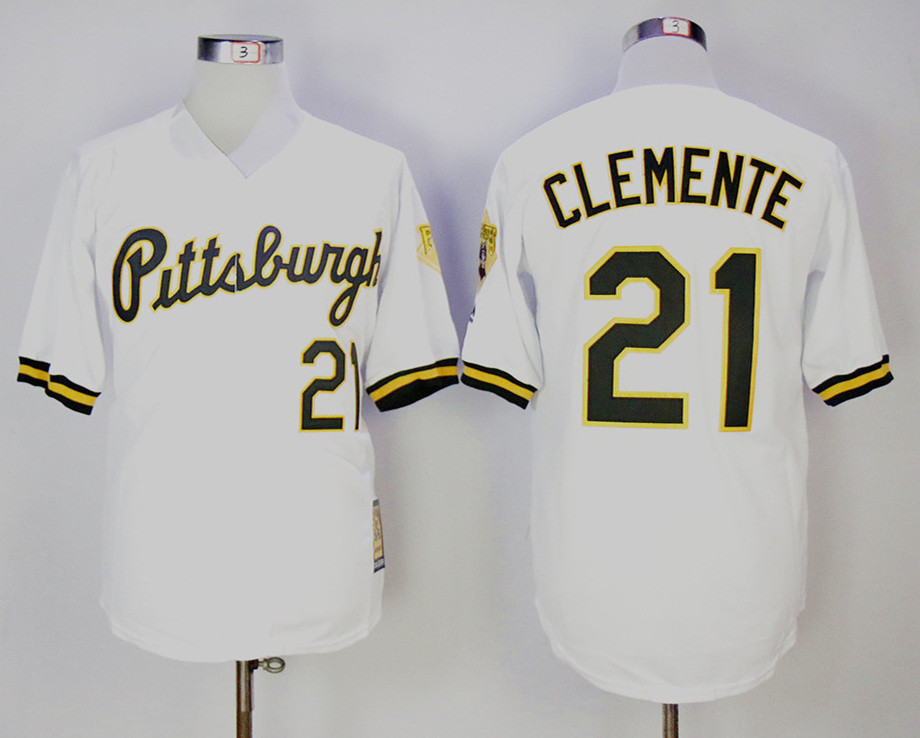 Pirates 21 Roberto Clemente White Cooperstown Collection Player Jersey