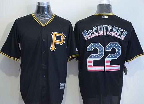 Pirates 22 Andrew McCutchen Black USA Flag Fashion Stitched MLB Jersey