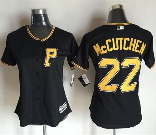 Pirates 22 Andrew McCutchen Black Women Alternate Stitched MLB Jersey