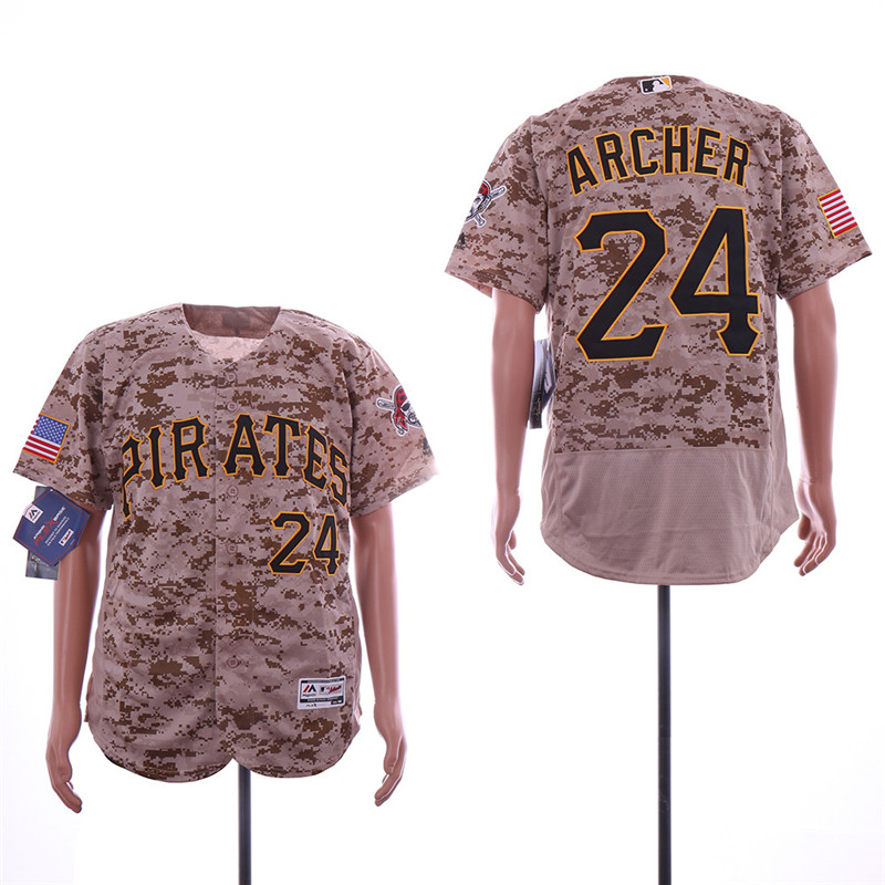 Pirates 24 Chris Archer Camo Flexbase Jersey