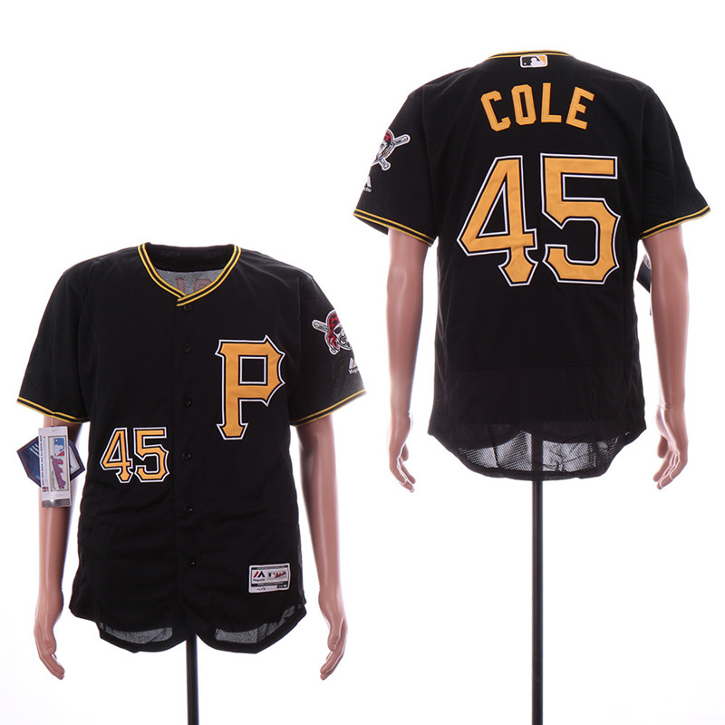 Pirates 45 Gerrit Cole Black Flexbase Jersey