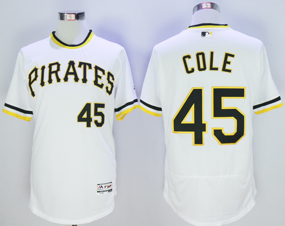 Pirates 45 Gerrit Cole White Flexbase Jersey