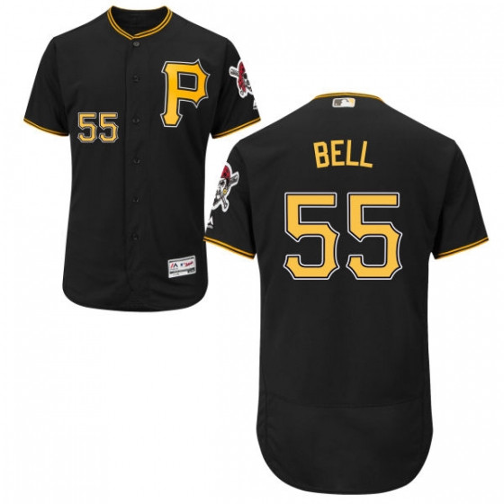 Pirates 55 Josh Bell Black Flebase Jersey