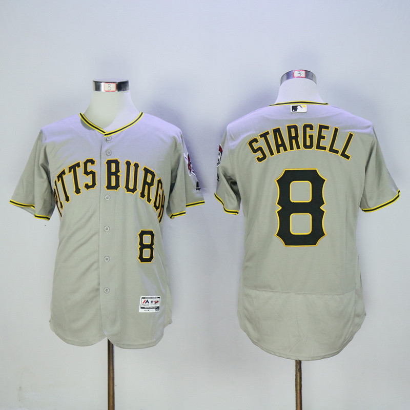 Pirates 8 Willie Stargell Gray Flexbase Jersey