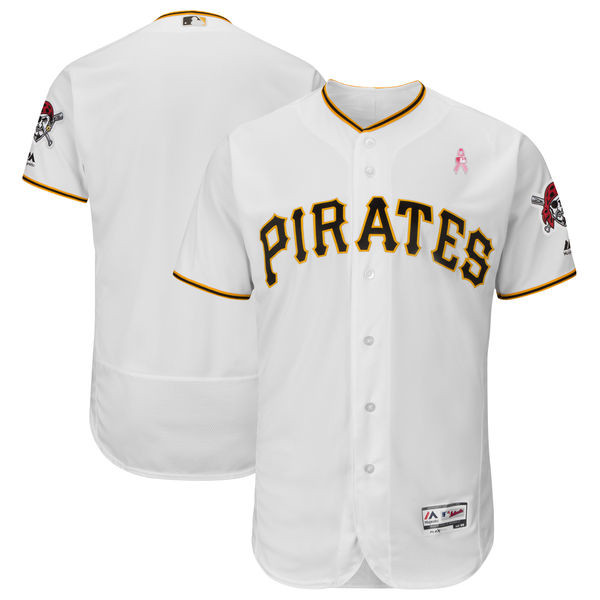 Pirates Blank White 2018 Mother's Day Flexbase Jersey