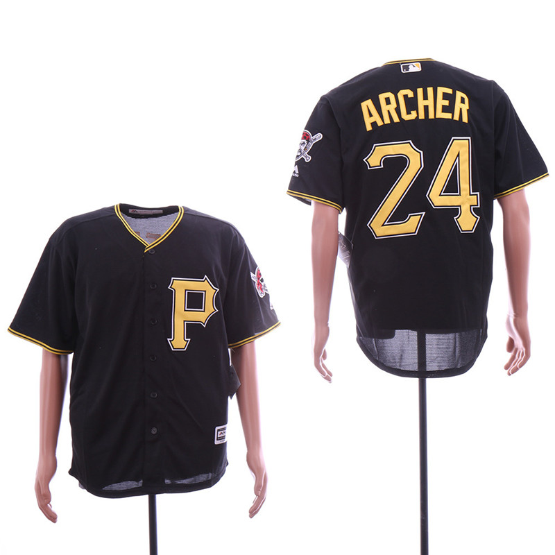 Pirates Chris Archer Black Cool Base Jersey