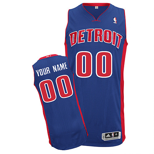 Pistons Personalized Authentic Blue NBA Jersey