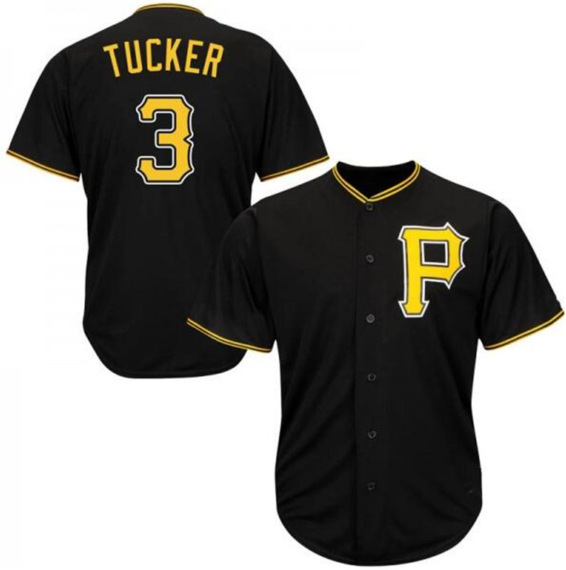 Pittsburgh Pirates Cole Tucker Men's Black Cool Base Alternate Jersey