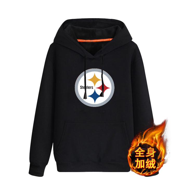 Pittsburgh Steelers Men's Winter Thicken NFL Pullover Hoodie