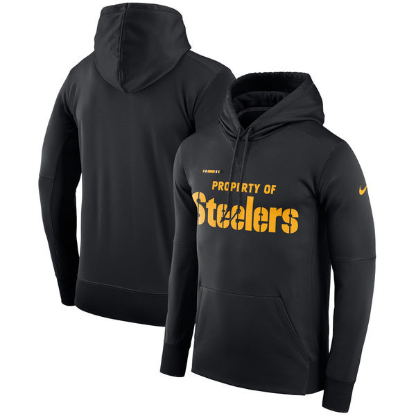 Pittsburgh Steelers  Property Of Performance Pullover Hoodie Black