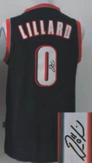 Portland Trail Blazers Revolution 30 Autographed 0 Damian Lillard Black Stitched NBA Jersey