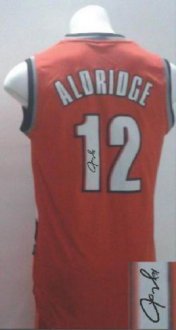 Portland Trail Blazers Revolution 30 Autographed 12 Lamarcus Aldridge Yellow Stitched NBA Jersey