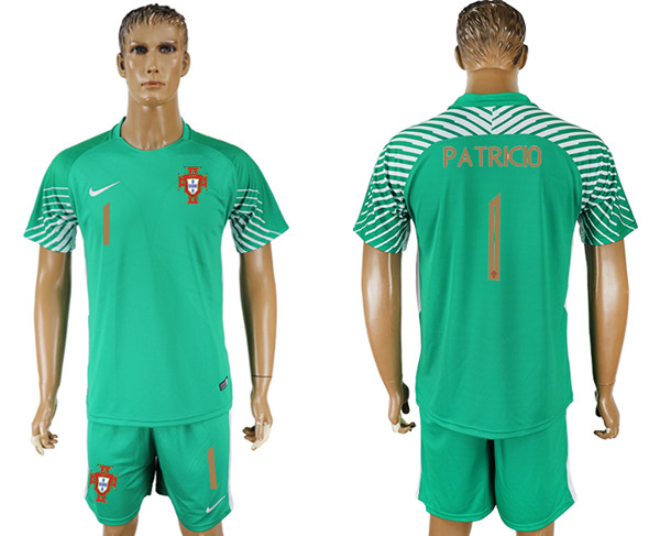 Portugal 1 PATRICIO Green Goalkeeper 2018 FIFA World Cup Soccer Jersey