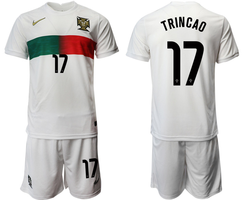 Portugal 17 TRINCAO Away 2022 FIFA World Cup Qatar Soccer Jersey