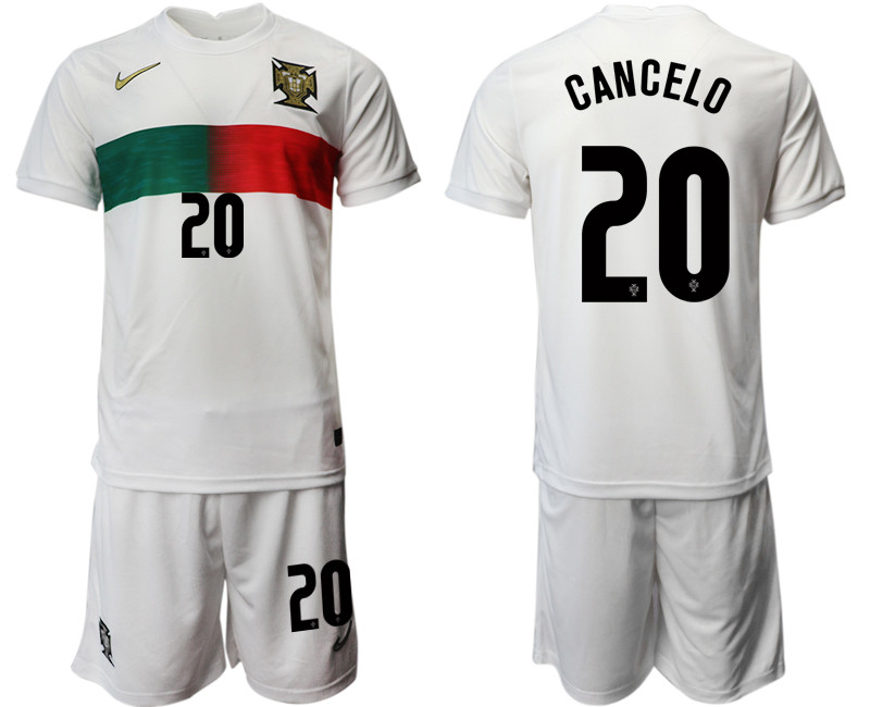 Portugal 20 CANCELO Away 2022 FIFA World Cup Qatar Soccer Jersey