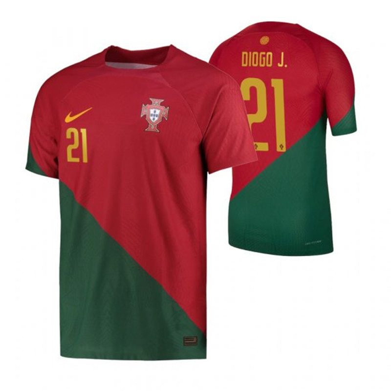 Portugal 21 DIOGO J. Home 2022 FIFA World Cup Thailand Soccer Jersey