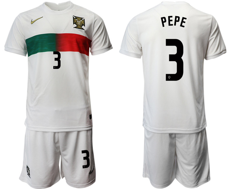 Portugal 3 PEPE Away 2022 FIFA World Cup Qatar Soccer Jersey