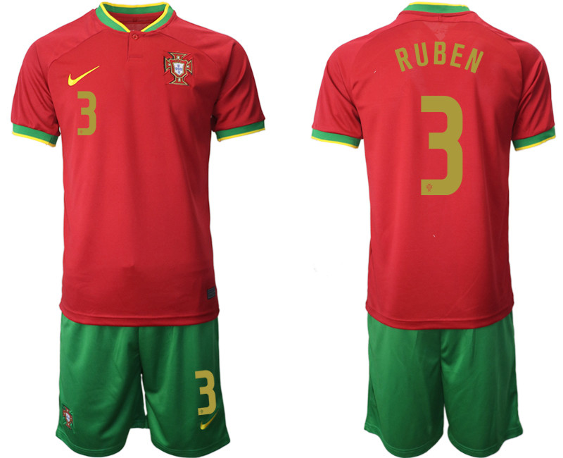 Portugal 3 RUBEN Home 2022 FIFA World Cup Qatar Soccer Jersey