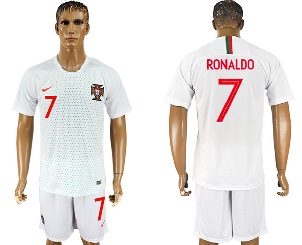 Portugal 7 RONALDO Away 2018 FIFA World Cup Soccer Jersey