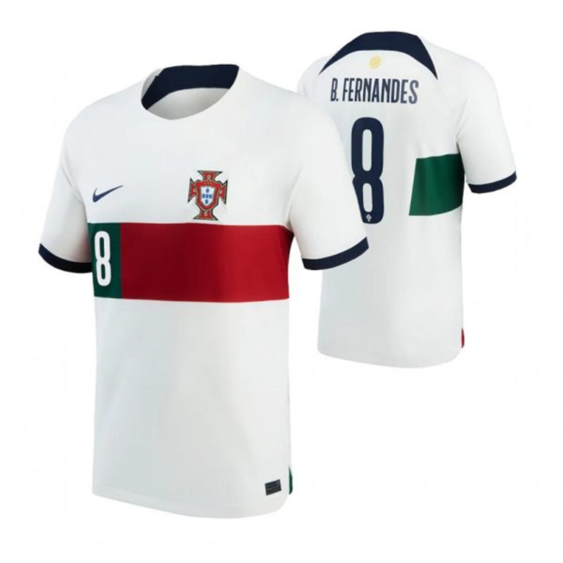 Portugal 8 B.FERNANDES Away 2022 FIFA World Cup Thailand Soccer Jersey