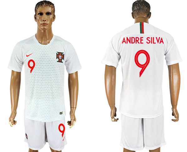 Portugal 9 ANDRE SILVA Away 2018 FIFA World Cup Soccer Jersey