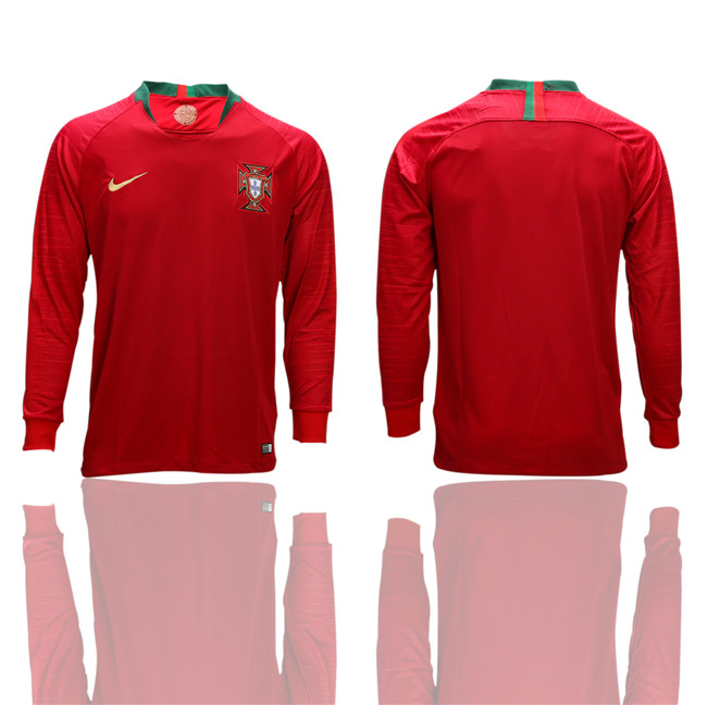 Portugal Home 2018 FIFA World Cup Long Sleeve Thailand Soccer Jersey