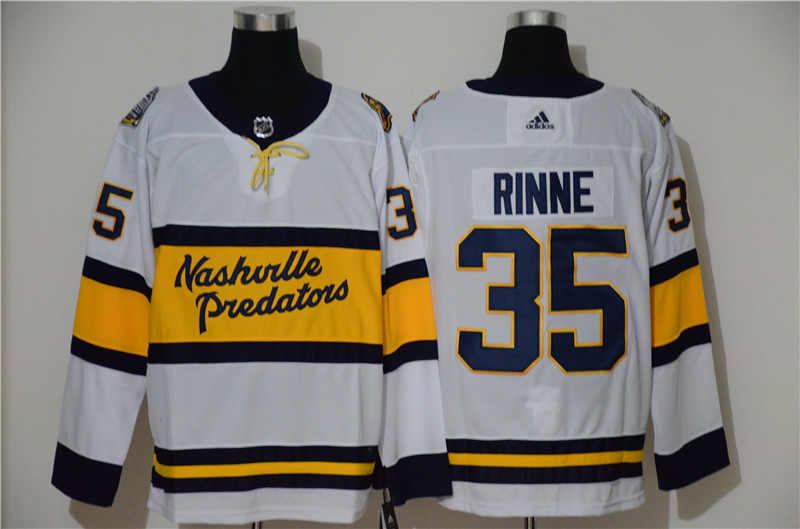 Predators 35 Pekka Rinne White 2020 Winter Classic Adidas Jersey