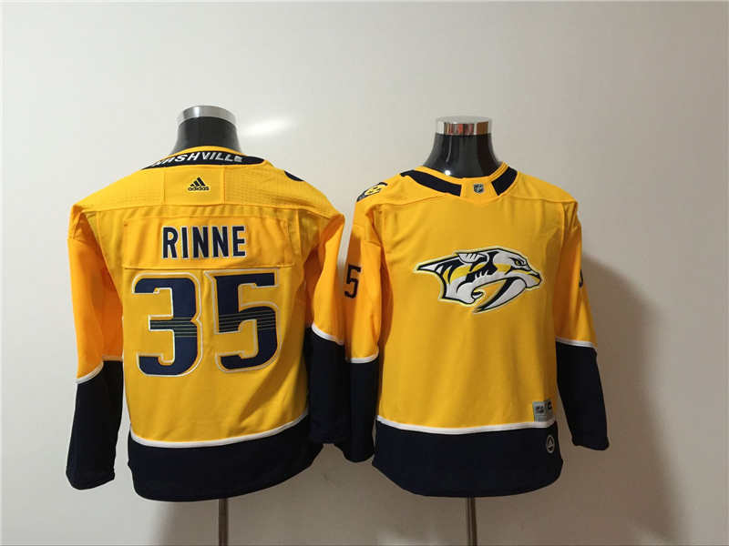 Predators 35 Pekka Rinne Yellow Youth  Jersey